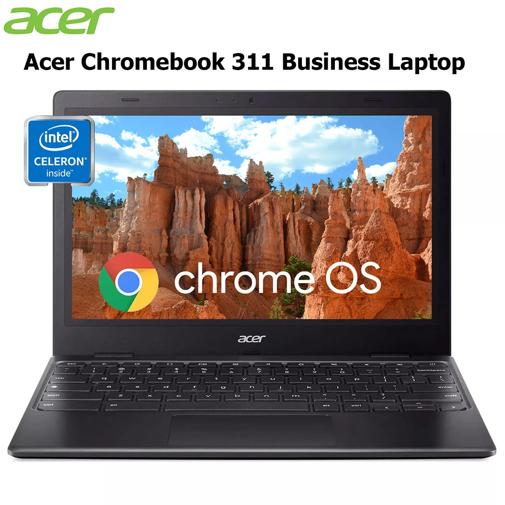 Acer Chromebook 311 11.6" HD Slim Light Business Laptop, Intel Celeron N4500, 4GB RAM, 64GB eMMC, Intel UHD Graphics, Chrome OS