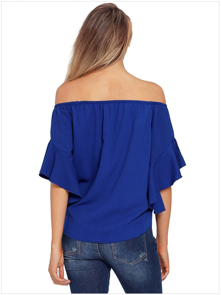 Dilamon Solid Color Three-Quarter Length Sleeve Casual Loose Tube Top