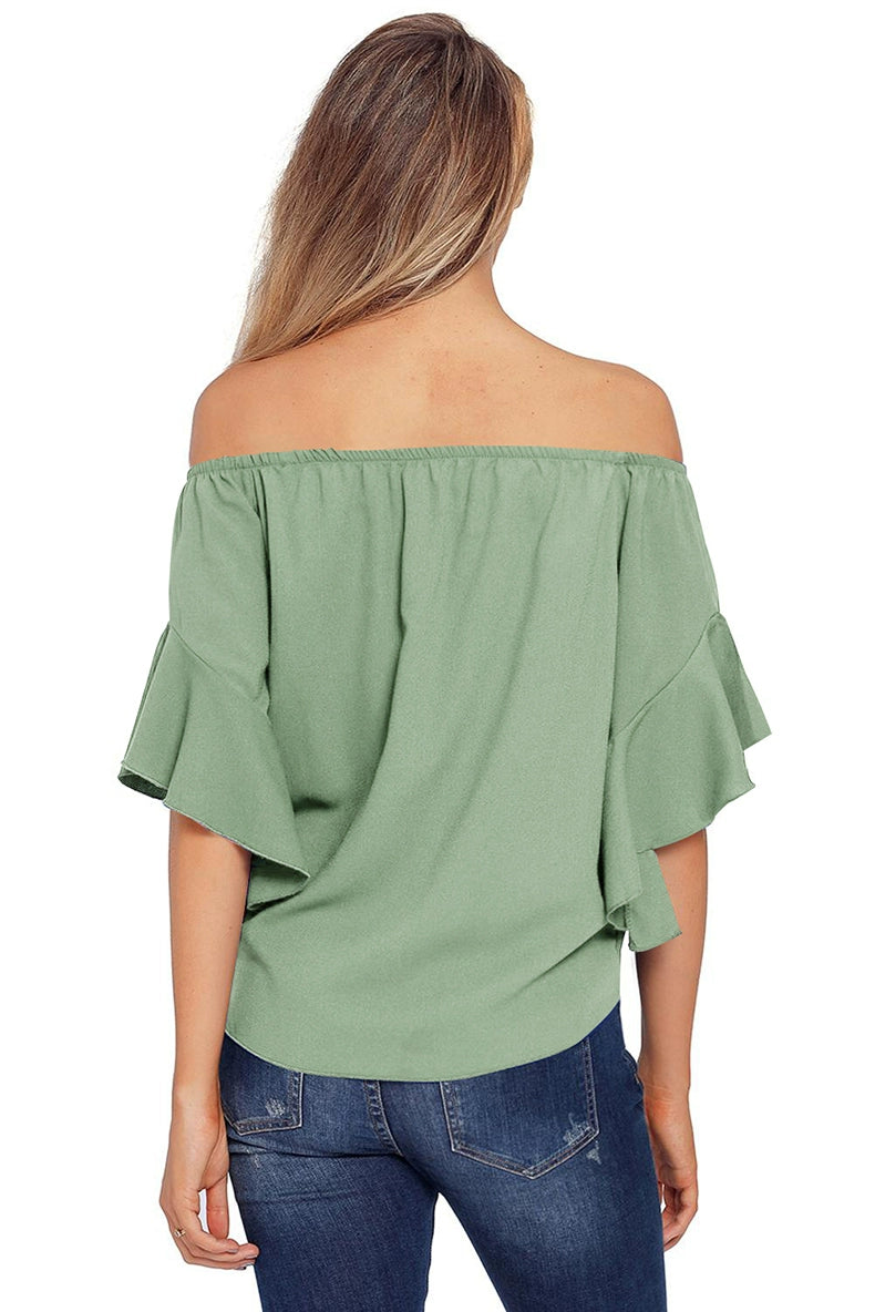 Dilamon Solid Color Three-Quarter Length Sleeve Casual Loose Tube Top