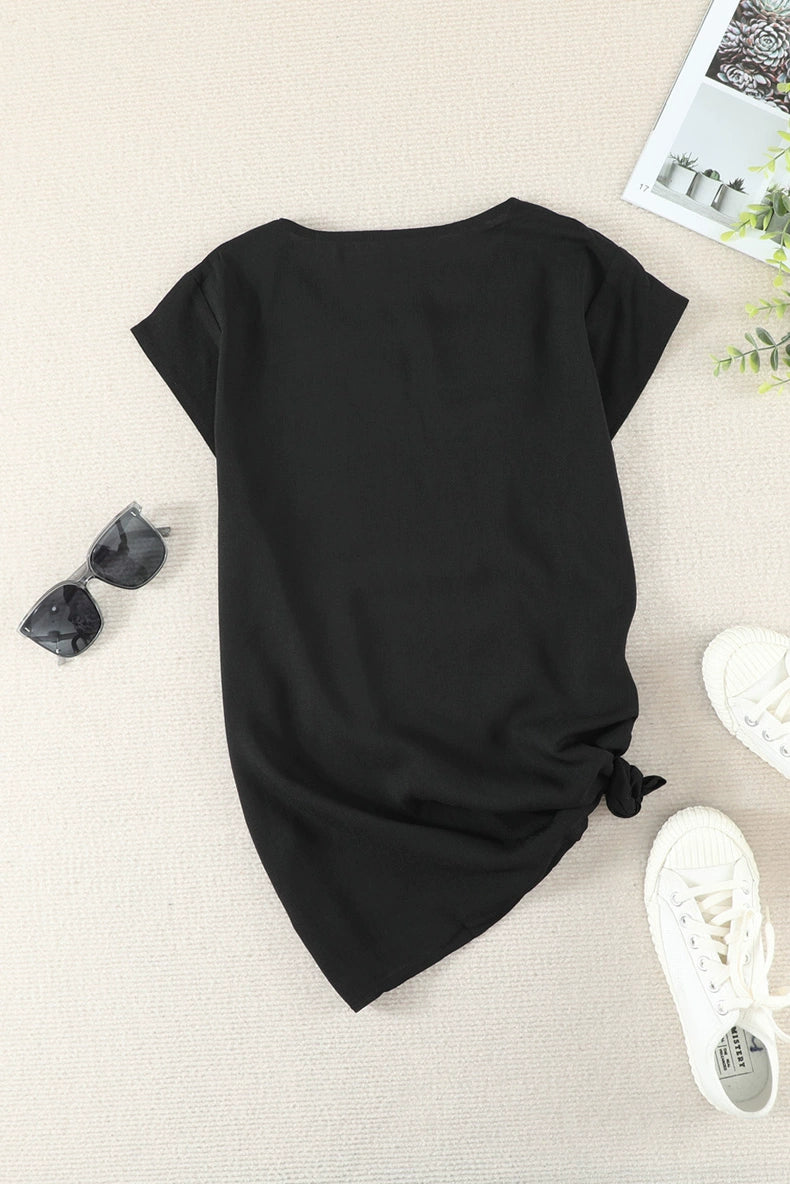 Fashion Short Sleeve Pullover Stand-up Collar Slim Fit Vest Shirt