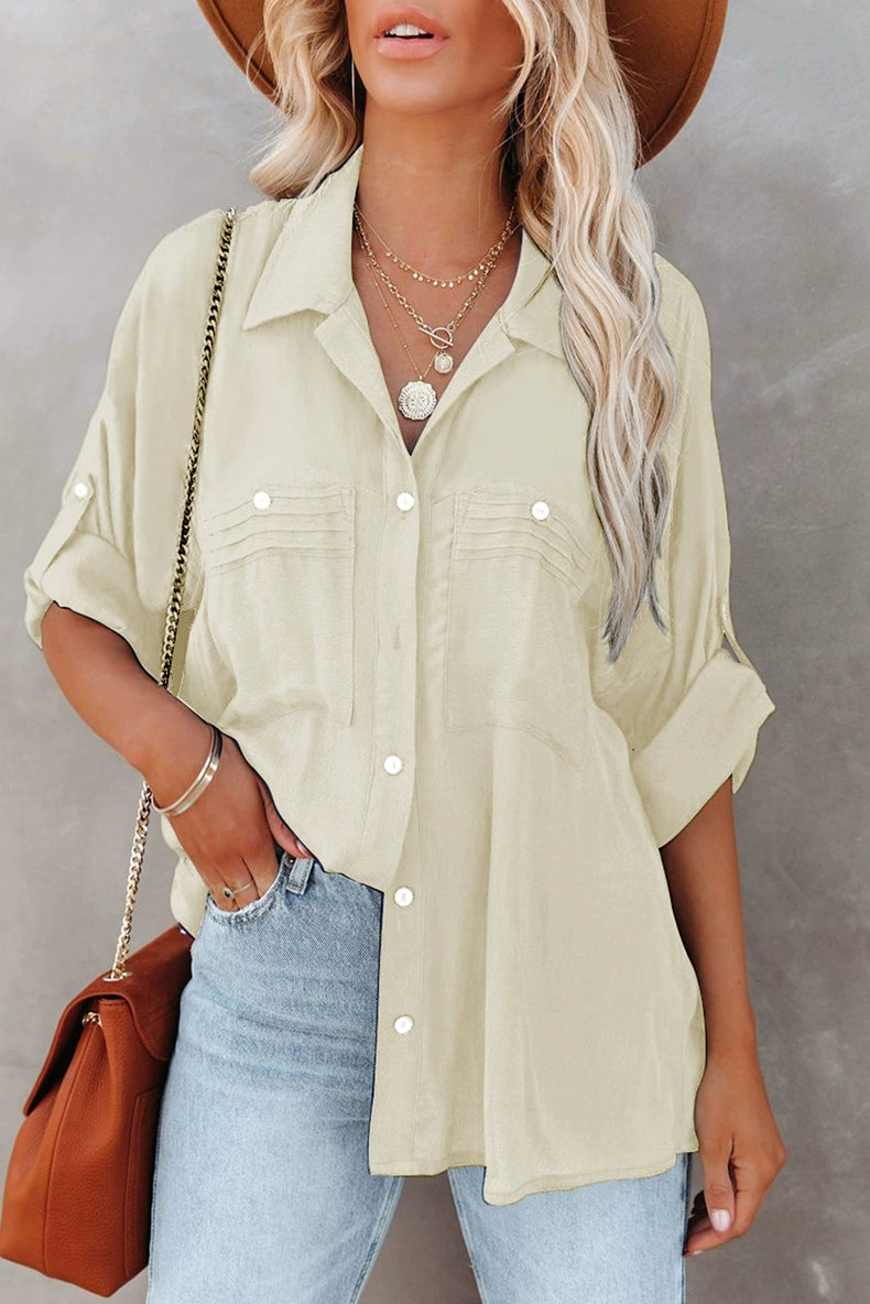 Summer White Casual Short Sleeve Shirt Women 2024 New Arrival Easiest for Match Single Breasted Lapel Women's Cardigan Niche Shirt