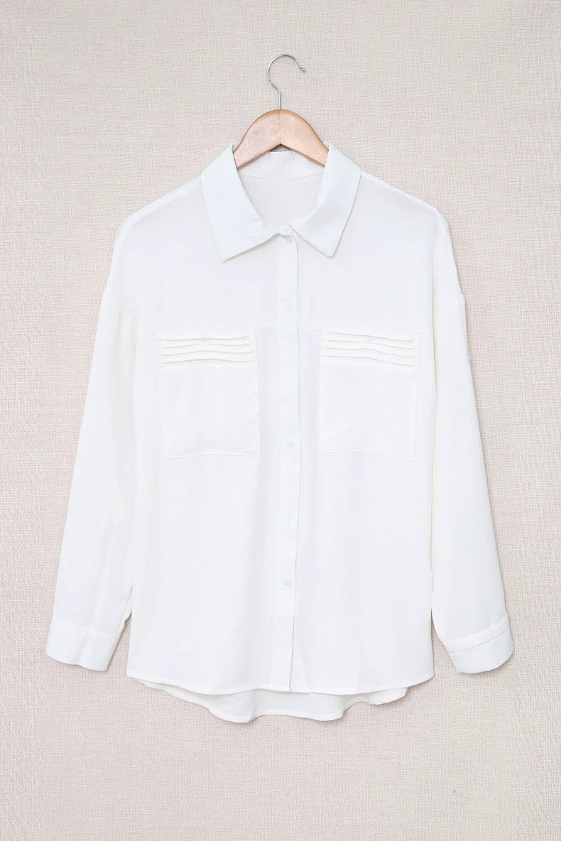 Summer White Casual Short Sleeve Shirt Women 2024 New Arrival Easiest for Match Single Breasted Lapel Women's Cardigan Niche Shirt