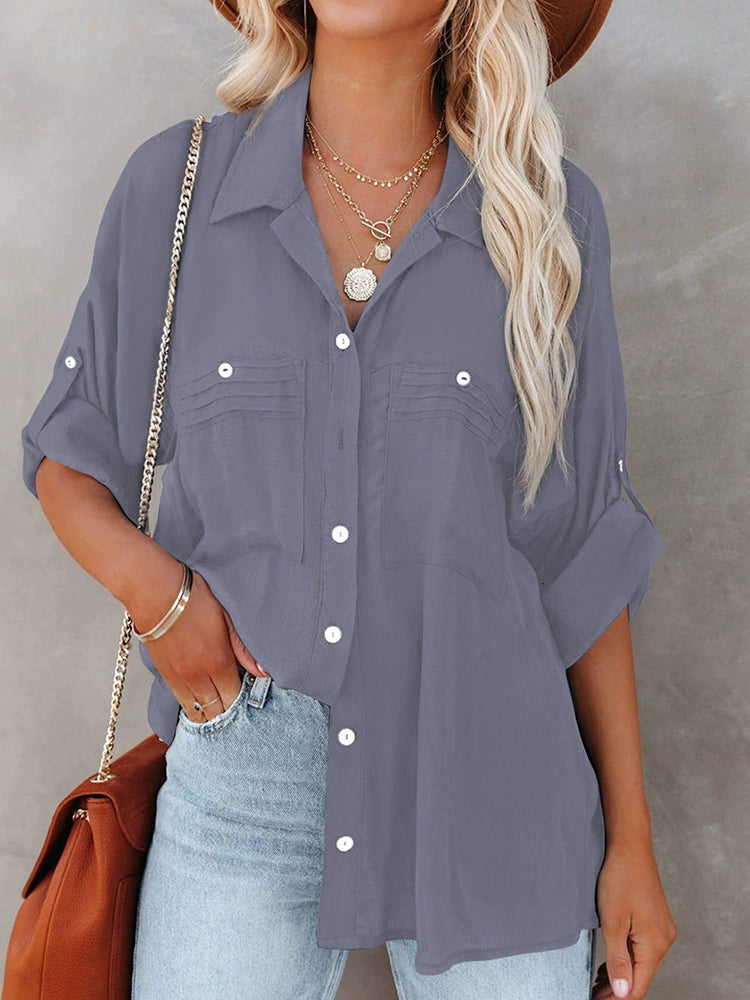 Summer White Casual Short Sleeve Shirt Women 2024 New Arrival Easiest for Match Single Breasted Lapel Women's Cardigan Niche Shirt