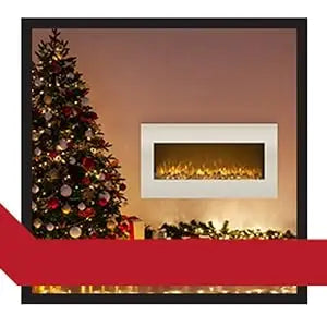 36-Inch Wall Mounted Electric Fireplace - 10-Color LED Flame and 3 Media Backgrounds with Adjustable Brightness Remote Northwest