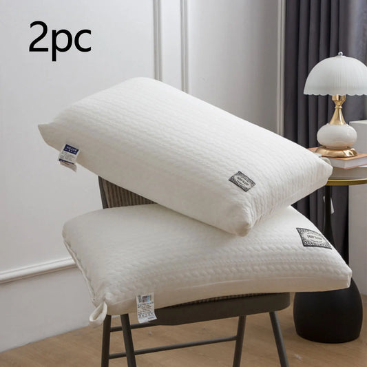 2pcs high quality sleep pillow Breathable and skin friendly deep sleep neck pillow does not collapse soft cotton pillowcase